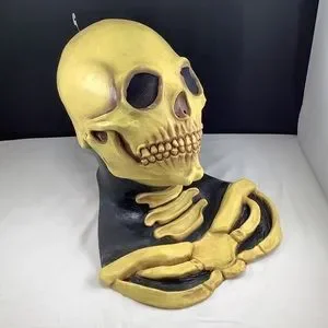 GHOULISH Halloween Schädel Maske Mit Langem Hals – Gruselig Detailreich, Für Erwachsene